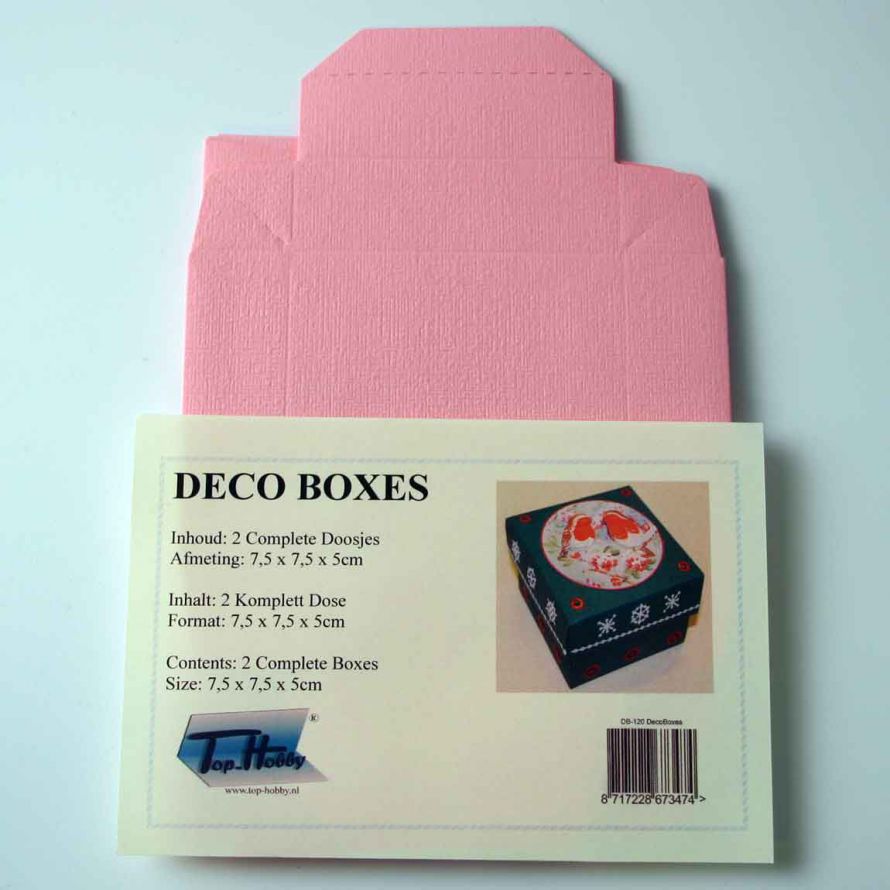 Deco Boxes Package - Square - Pink