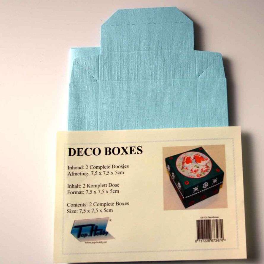 Deco Boxes Pakje - Vierkant - Baby Blauw