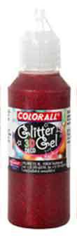 Deco 3D Glitter Gel - Red - 500ml
