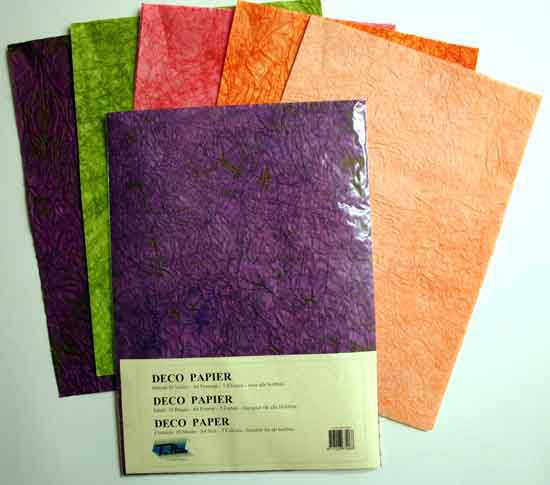 Deco Paper - 20 Sheets - 5 Colours