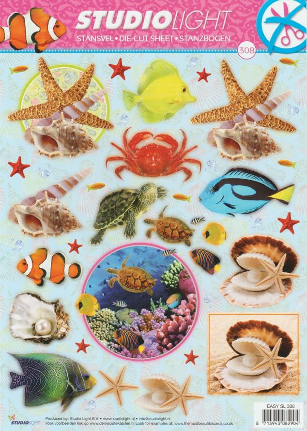 Sea Animals - Die-cut Sheet