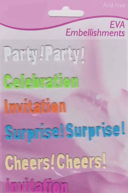 Invitation - Foam - Assorted Colours