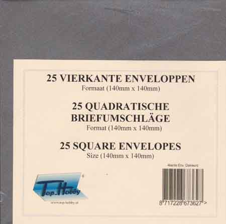 Envelopes Packet Square - 25 envelopes - Metallic Silver
