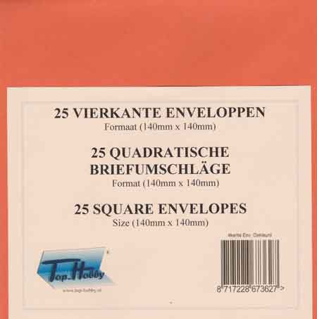 Envelopes Packet Square - 25 envelopes - Orange