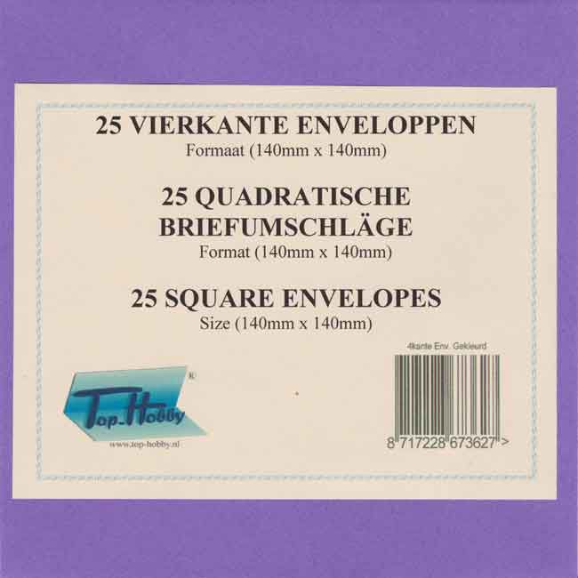 Umschläge Packung Quadratisch - 25 Stück - Violett