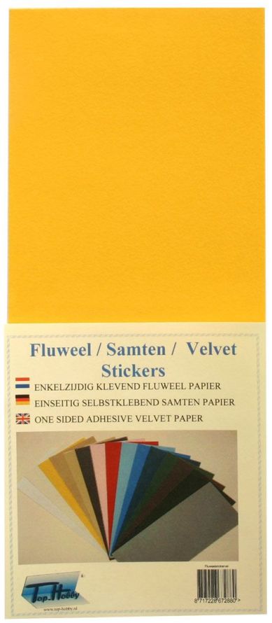 Velours Sticker Sheet - Jaune - 10 x 23cm