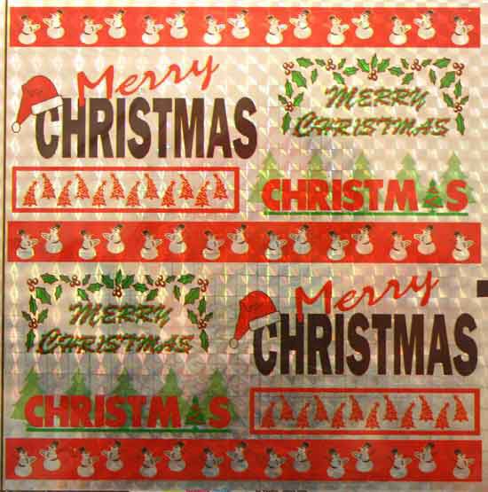 Merry Christmas - Holographic Cut Stickers