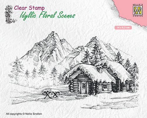 Transparante Stempel - Idyllic Floral Scenes - Snowy Landscape