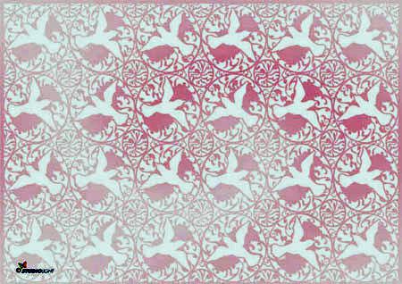 Pigeons - Roses - Cardboard Image Bloc