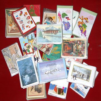 100 Kerstkaarten - Dubbele kaarten met envelop