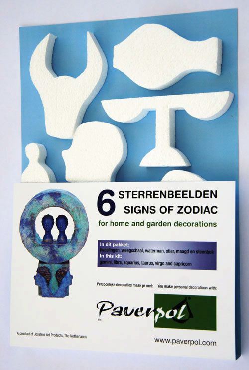 6 Styrofoam Signs of Zodiac - 10cm