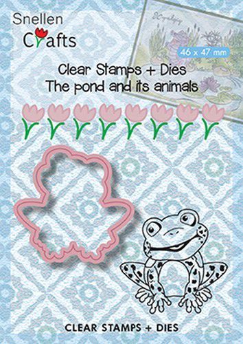 Clear Stempel und Die-cut Stencil - Frog