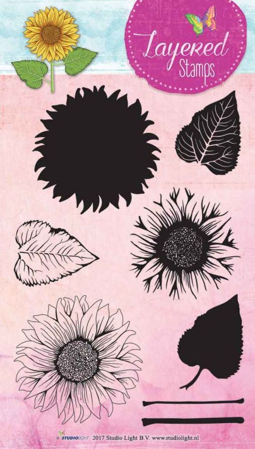 Flowers - Layered Clear Stamp - A5 Size