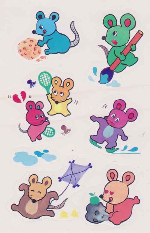 Funny Mice - Sticker Bogen