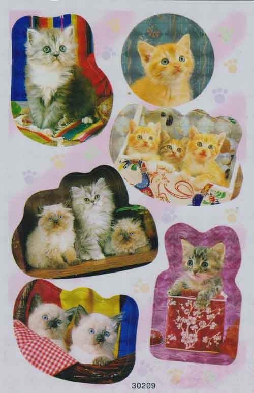 Katzen Sticker Bogen