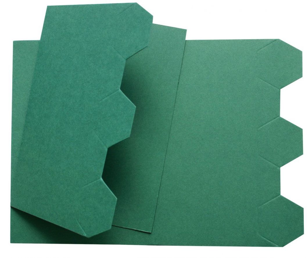 100 Hexagon - Double Fold Cards - Dark Green