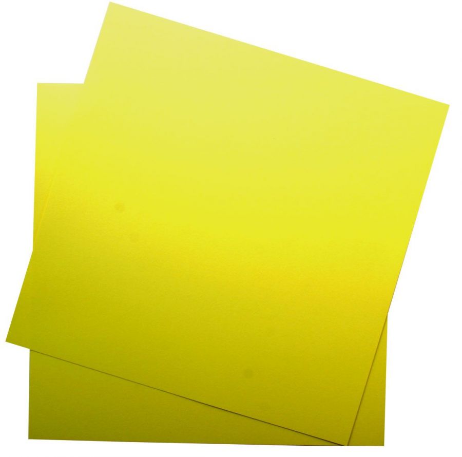 100 Scrapbook Karton Bogen - Gelb - 240g