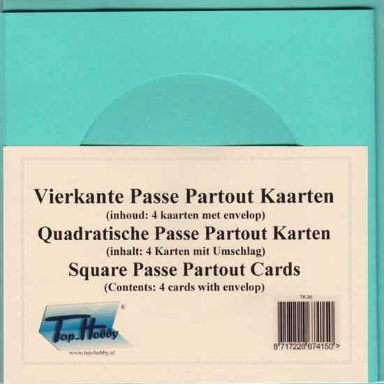 Square Passe Partout Cards Package - Sea Green