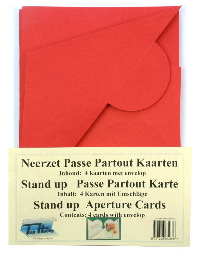 Round Stand Up Cards Package - Red