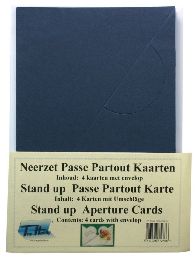 Round Stand Up Cards Package - Dark Blue