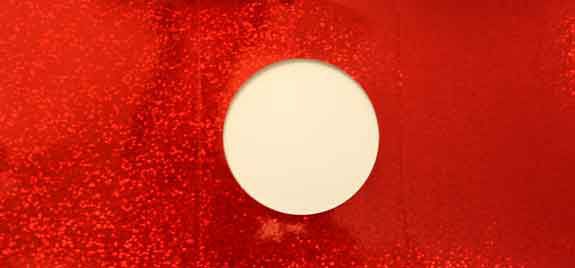 100 Runde - Passe Partout Karten - Holografisches Rot