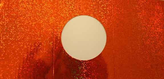 100 Runde - Passe Partout Karten - Holografisches Orange