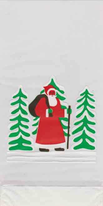 Weihnachtsmann Flachbeutel mit Bodenfalte