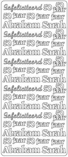 Sarah en Abraham - Goud - Peel-Off Stickervel