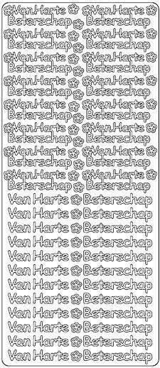 Van Harte Beterschap  - Peel-Off Stickervel - Zilver