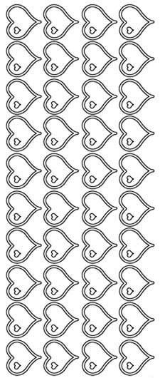 Herzchen- Peel-Off Stickers - Multi