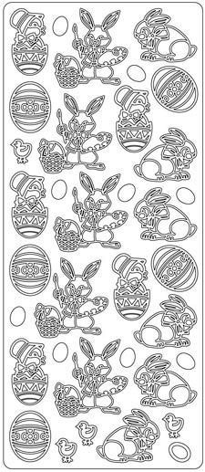 Easter - Peel-Off Sticker Sheet - Gold