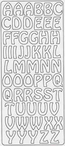 Letters - Groot  - Peel-Off Stickervel - Zwart