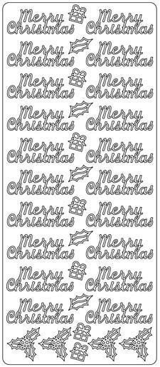 Merry Christmas - Peel-Off Stickers - Gold