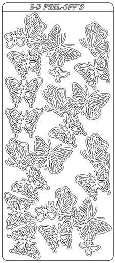 Vlinders - Sticker Vel - Goud