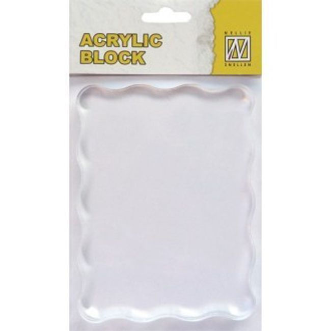 Bloc d`acrylique pour Tampons Transparent - 120x90x8mm