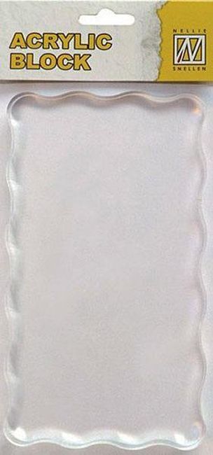 Bloc d`acrylique pour Tampons Transparent - 160x90x8mm