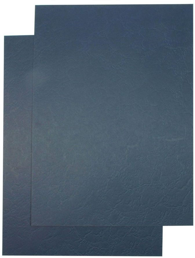 200 Cuir - Crea-Papier Texturé - Carton - A5 - Bleu Foncé