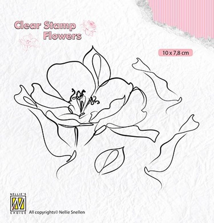Transparante Stempel - Flowers Wild Rose