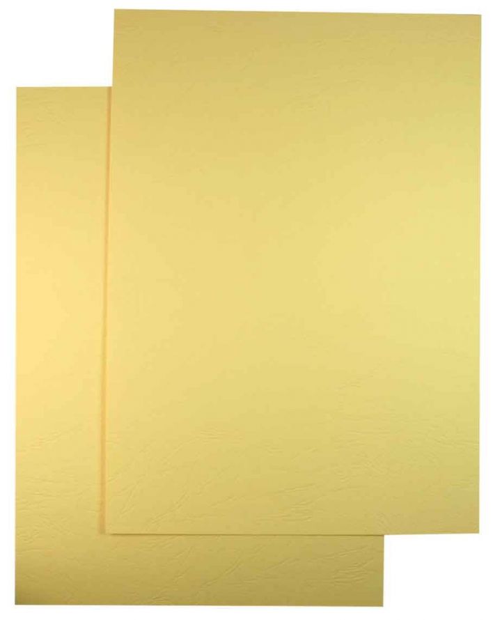Luxery A5 Cardboard Package - Leather Cream - 200 Sheets