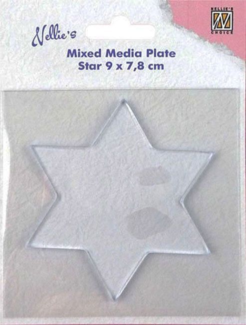 Transparant Mixed Media Plate - Star
