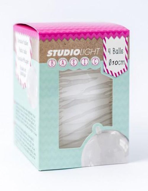 Christmas Balls - White plastic balls with hole for lamp - Ø10cm