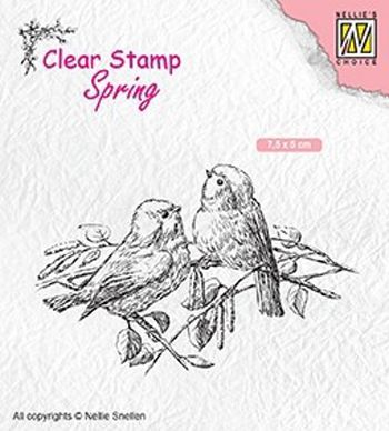 Spring Clear Stamp - Two birds