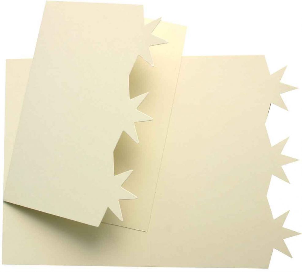 100 Christmas Star - Double Fold Cards - Ivoor