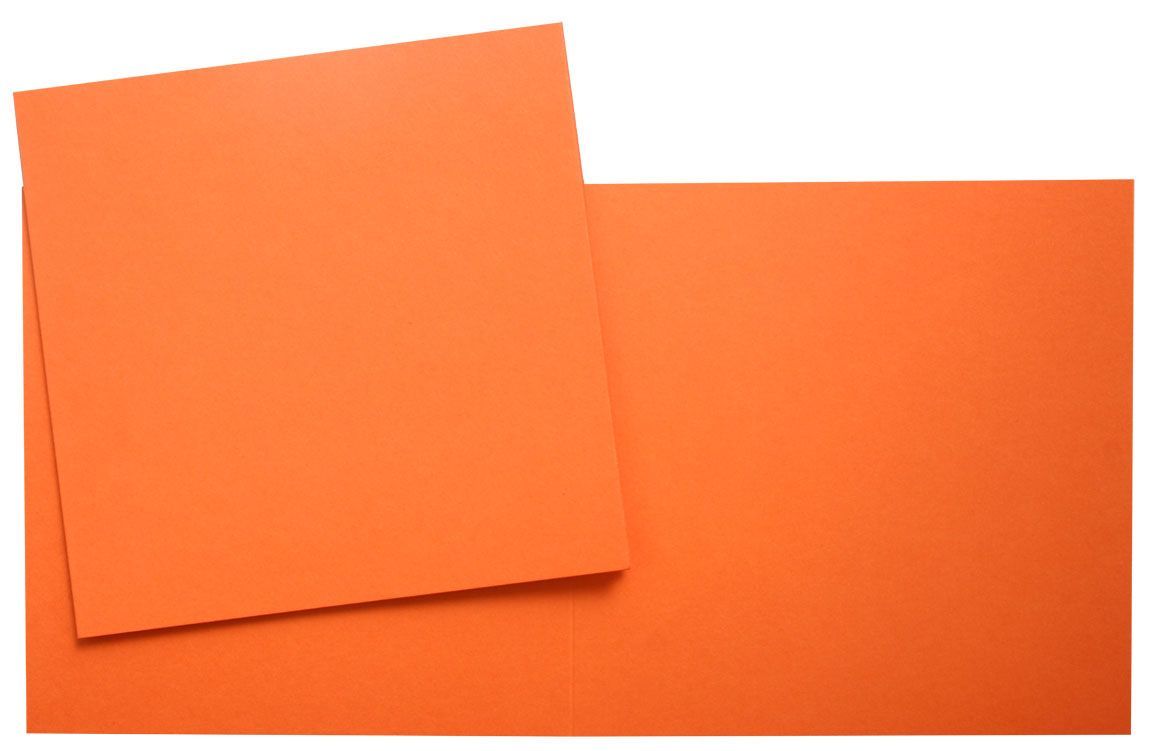 100 Cartes Carré - Orange