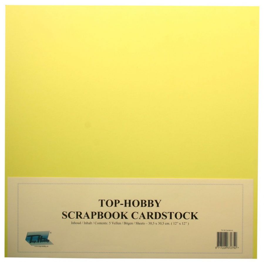 Scrapbook Karton Packung - Gelb - 240g