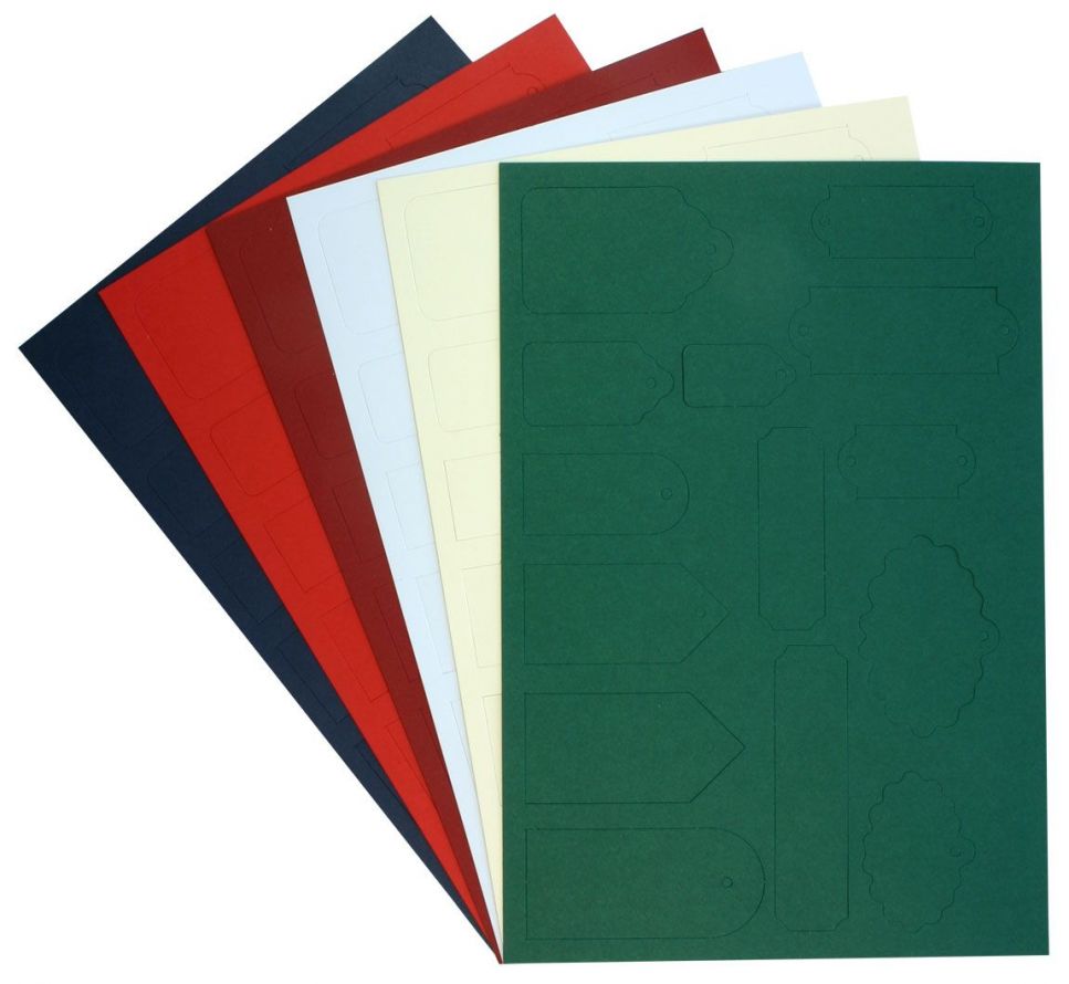 Present Label - Die-cuts Cardboard Package - 6 Colours
