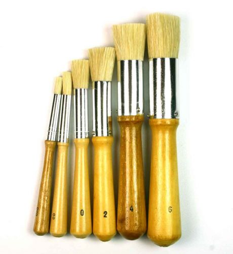 Stencil Brushes Set - 6pcs