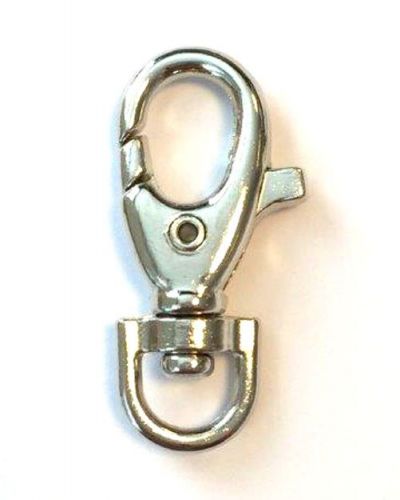 Lobster Clasp with rotatable eye - 35mm - Silver 
