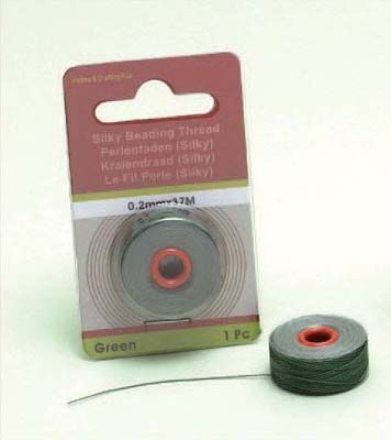 Silky Beading Thread - Green - 0,2mm x 37M