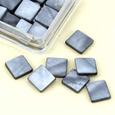 Mosaic Stones - Anthracite Mother-of-Pearl - 10x10mm